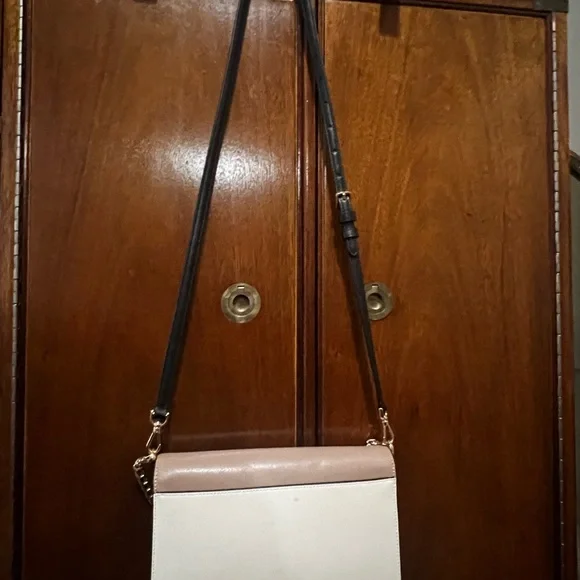 kate spade Two-Tone Taupe and White Crossbody with Gold Chain - Picture 3 of 3